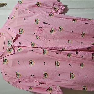 Hurley Pink Shirt with Colorful Tiger Design